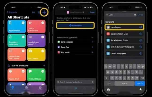 营口苹果14锁屏维修店分享iPhone14升级iOS16.4后如何创建锁屏快捷方式 